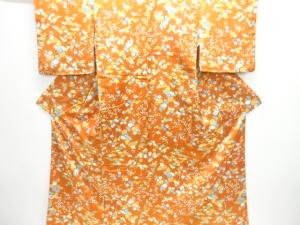 草花模様小紋着物